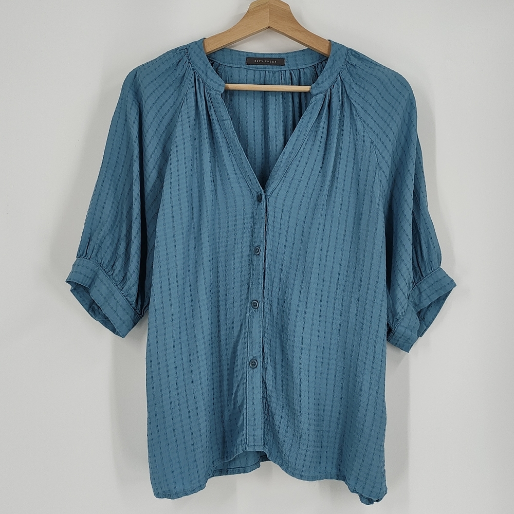 Blue button down shirt  Size M